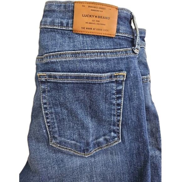 Lucky Brand ~Woman Size 8/29~ Blue AVA CROP Jeans Pockets, Logo. - Picture 2 of 16